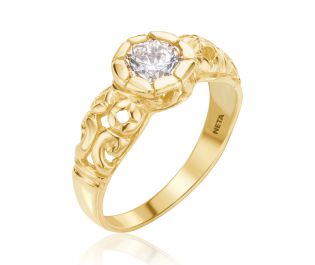 Diamond Crown Gold Ring