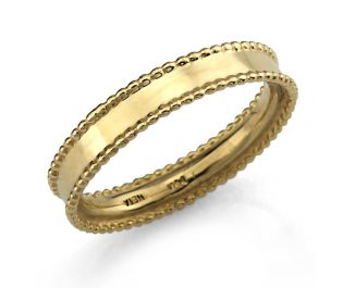 Art Deco Solid Gold Band