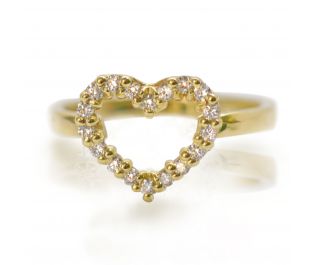 Heart & Diamonds Ring 