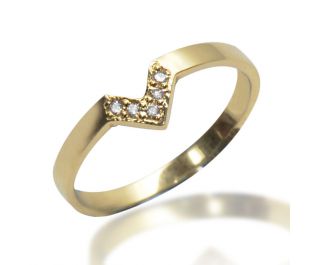 Diamond V Wedding Ring