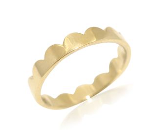 Scalloped Gold Band