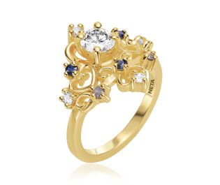 Inspired by Moria Decadent Diamond Crown Ring 