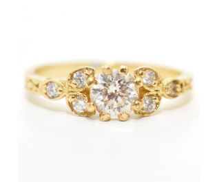 Vintage Style Diamonds Engagement Ring