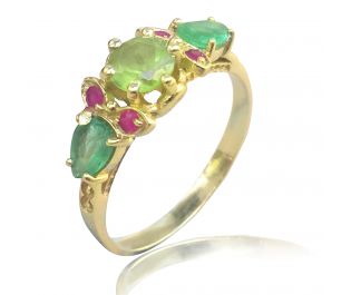 Art Nouveau Style Ring in Yellow Gold 