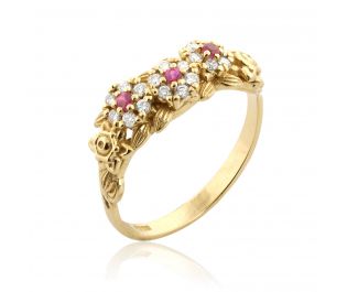 Lavish Floral Diamond Ring
