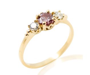 Pink Morganite and Diamonds Ring 