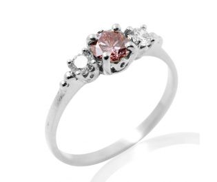 Pink Morganite and Diamonds Ring 