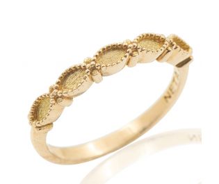 Half Eternity Marquise Gold Ring