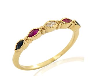 Half Eternity Marquise Ring