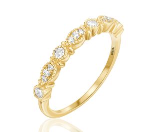 Edwardian Diamond Half Eternity Ring