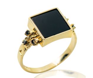Vintage Onyx Cocktail Ring