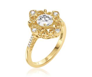 Unique Antique Style Diamonds Ring