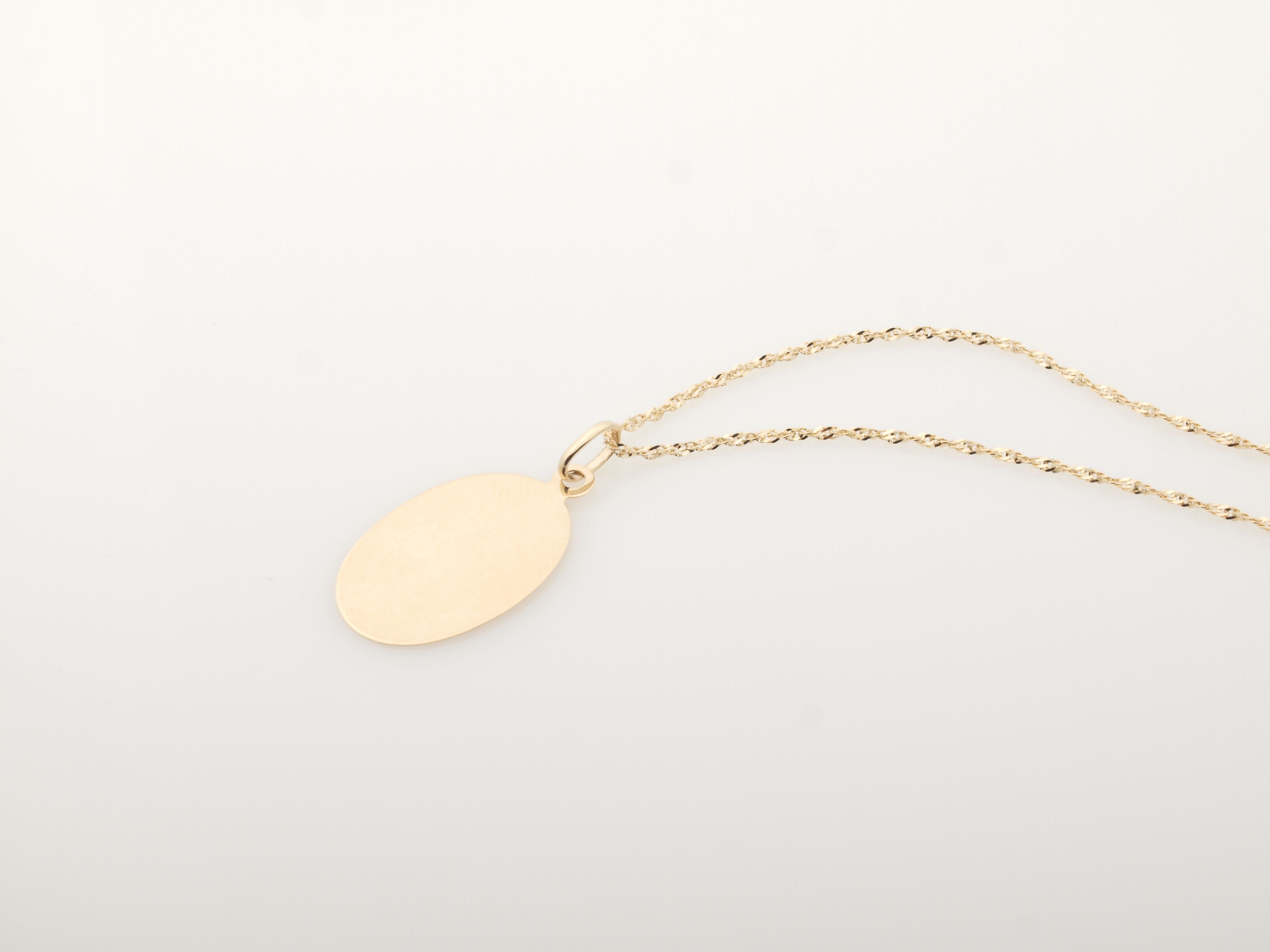 Sleek Gold Oval Charm Necklace | Neta Wolpe